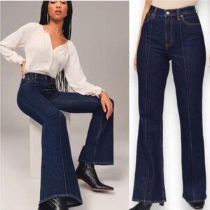 Abercrombie and Fitch Curve Love jeans Vintage Flare High Rise 28
